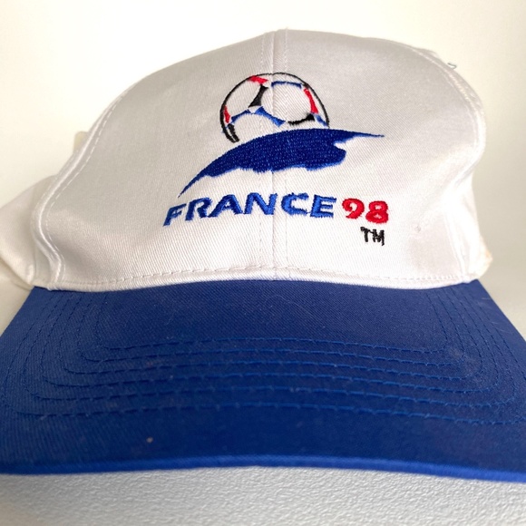 1998 WORLD CUP FRANCE SOCCER STRAPBACK CAP - Picture 1 of 5